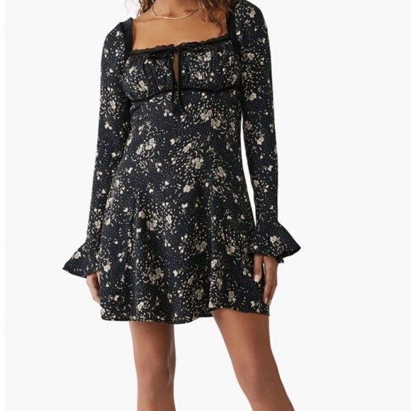 Free People Dresses & Skirts - ✨ NWT Free People Tess Floral Print Mini Dress Boho Style Size S